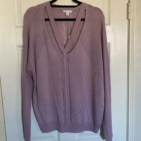 New York & Co Lilac Knitted Sweater - Picture 1 of 3